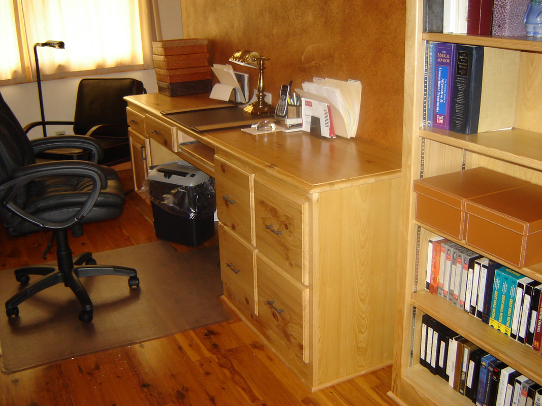 Cypress Desk with File Drawers