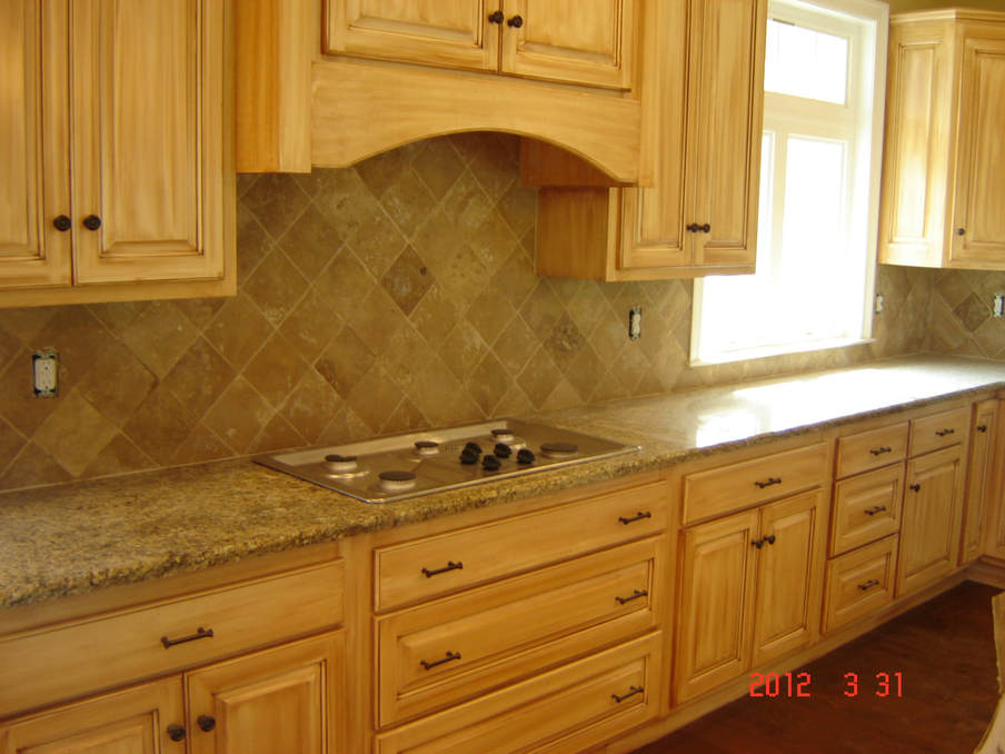 Glazed kitchen custom cabinets.granite countertops.