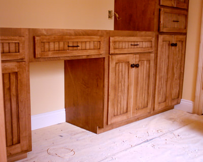 solid wood bathroom .beaded doors.glazed 